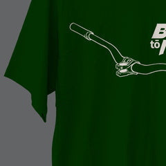 Born to Ride - Carbon Handle bar Reflective Unisex Tee (Forest Green)