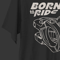 Born to Ride - Carbon Stem - Reflective Black Tee