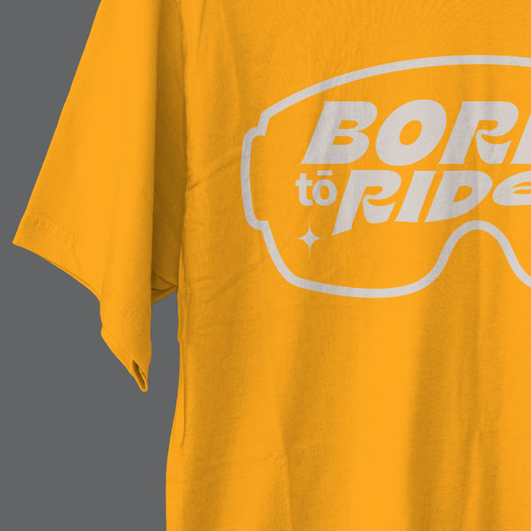 Born to Ride - Goggles Reflective Tee (Gold)