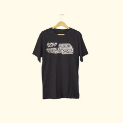Born to Ride - Flat MTB Pedals - Reflective Black Tee