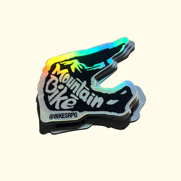 Downhill mountain bike - Holographic Sticker 2 x 2