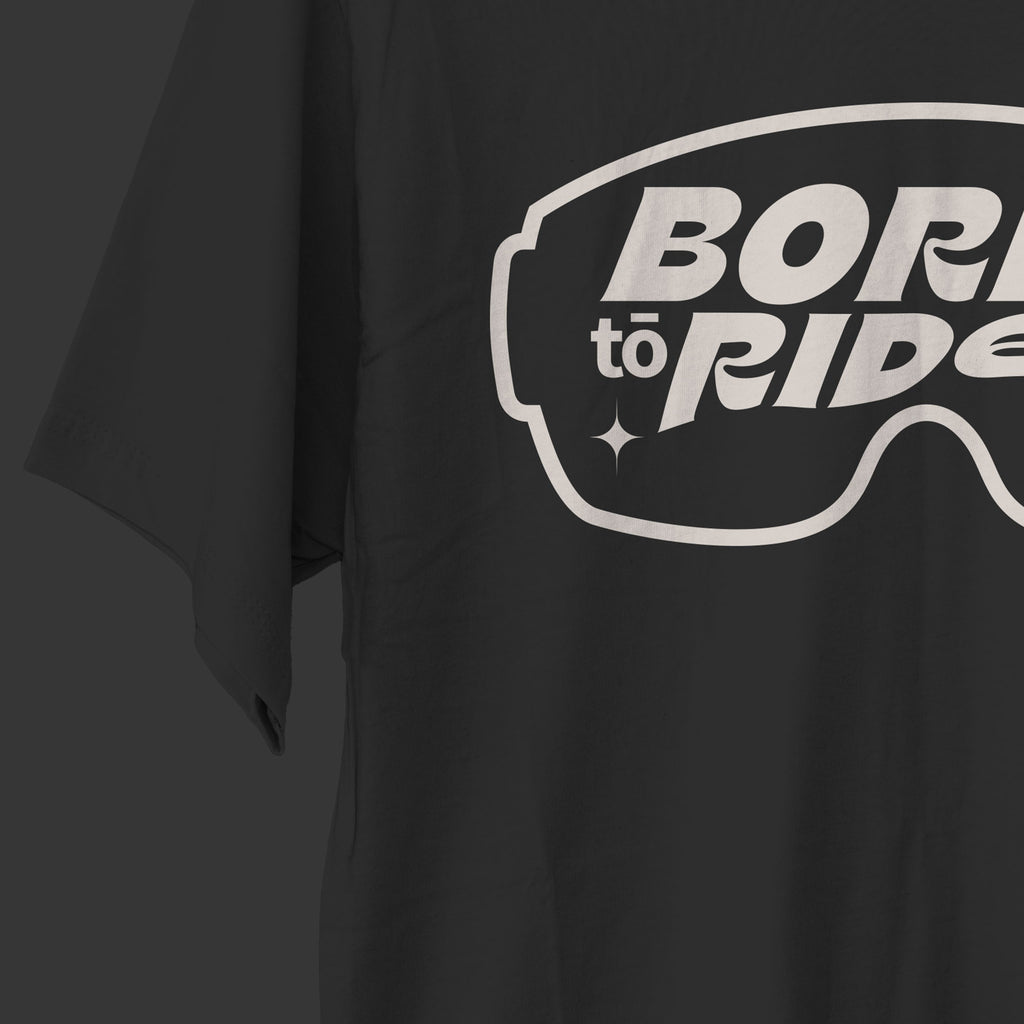 Born to Ride - Goggles Reflective Black Tee